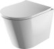 Zestaw kompaktowy WC Omnires TAMPA | bezkołnierzowa miska toaletowa wisząca z deską wolnoopadającą, 52x36 cm, kolor: biały połysk 1