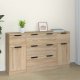 vidaXL vidaXL 3-częściowa komoda, kolor dąb sonoma, materiał drewnopochodny 1