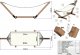 am-gardenhome Hamak bawełniany Boho + Stelaż XXL 94x94 1