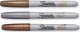 Sharpie Markery Metallic złoty srebrny brązowy 2