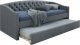 SIGNAL MEBLE Łóżko tapicerowane ALESSIA 90x200 szare wysuwane dwuosobowe 3