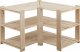 Wamar-Sosenka MAXI Regał Narożny Drewniany 64x80x50 cm 3 Półki ażurowe Surowy Drewno sosnowe MAXI-2WA+ 1
