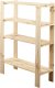 Wamar-Sosenka MAXI Surowy Regał Drewniany 115x80x30 cm 4 Półki ażurowe Drewno sosnowe MAXI-3LA+ 1