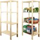 Wamar-Sosenka MAXI Regał Drewniany 166,4x80x50 cm 4 Półki ażurowe Surowy Drewno sosnowe Naturalny MAXI-4MA / Wamar-Sosenka 1