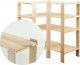 Wamar-Sosenka MAXI Regał Narożny Drewniany 115x85x50 cm 4 Półki pełne Surowy Drewno sosnowe Naturalny MAXI-3WP+ / Wamar-Sosenka 1
