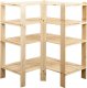 Wamar-Sosenka MAXI Regał Narożny Drewniany 115x85x50 cm 4 Półki pełne Surowy Drewno sosnowe Naturalny MAXI-3WP+ / Wamar-Sosenka 2