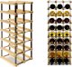 Wamar-Sosenka Regał na wino Stojak na 12 Butelek Szklanych/ PET RW-8/ 2x6 Surowy Naturalny Metal + Drewno RW-8-2X6-12 1