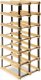 Wamar-Sosenka Regał na wino Stojak na 12 Butelek Szklanych/ PET RW-8/ 2x6 Surowy Naturalny Metal + Drewno RW-8-2X6-12 5