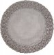 Eurofirany Podkładka dekoracyjna okrągła BOHO 38 cm srebrna X6 1