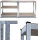 kontrast Regał magazynowy metalowy 180x90x40 5 półek x 175 kg czarny 6