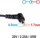 Zasilacz do laptopa Akyga 45 W, 1.7 mm, 2.2 A, 20 V (AK-ND-50) 3