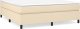 vidaXL Łóżko kontynentalne, kremowe, tapicerowane tkaniną, 180x200 cm 2