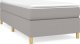 vidaXL Łóżko kontynentalne, jasnoszare, obite tkaniną, 80x200 cm 2