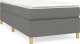 vidaXL Łóżko kontynentalne, ciemnoszare, obite tkaniną, 80x200 cm 2