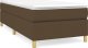 vidaXL Łóżko kontynentalne, ciemnobrązowe, obite tkaniną, 80x200 cm 2