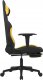 Fotel vidaXL czarno-żółty z podnóżkiem (345504) 3