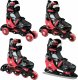 Rolki Raven Inlineskates Singer z wymienną płozą regulowane czerwone r. 37-40 1