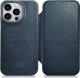 iCarer iCarer CE Oil Wax Premium Leather Folio Case skórzane etui iPhone 14 Pro Max z klapką magnetyczne MagSafe niebieski (AKI14220708-BU) 1