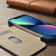 iCarer iCarer CE Oil Wax Premium Leather Folio Case skórzane etui iPhone 14 Pro Max z klapką magnetyczne MagSafe niebieski (AKI14220708-BU) 12