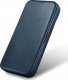 iCarer iCarer CE Oil Wax Premium Leather Folio Case skórzane etui iPhone 14 Pro Max z klapką magnetyczne MagSafe niebieski (AKI14220708-BU) 23