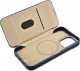 iCarer iCarer CE Oil Wax Premium Leather Folio Case skórzane etui iPhone 14 Pro Max z klapką magnetyczne MagSafe niebieski (AKI14220708-BU) 32