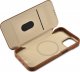 iCarer iCarer CE Premium Leather Folio Case skórzane etui iPhone 14 z klapką magnetyczne MagSafe brązowy (WMI14220713-BN) 13