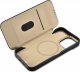 iCarer iCarer CE Premium Leather Folio Case skórzane etui iPhone 14 Pro z klapką magnetyczne MagSafe czarny (WMI14220714-BK) 12