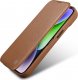 iCarer iCarer CE Premium Leather Folio Case skórzane etui iPhone 14 Pro Max z klapką magnetyczne MagSafe brązowy (WMI14220716-BN) 21