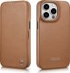 iCarer iCarer CE Premium Leather Folio Case skórzane etui iPhone 14 Pro Max z klapką magnetyczne MagSafe brązowy (WMI14220716-BN) 28