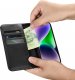 iCarer iCarer Wallet Case 2in1 etui iPhone 14 skórzany pokrowiec z klapką Anti-RFID czarny (WMI14220725-BK) 13