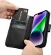 iCarer iCarer Wallet Case 2in1 etui iPhone 14 skórzany pokrowiec z klapką Anti-RFID czarny (WMI14220725-BK) 16