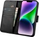 iCarer iCarer Wallet Case 2in1 etui iPhone 14 skórzany pokrowiec z klapką Anti-RFID czarny (WMI14220725-BK) 3
