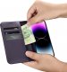 iCarer iCarer Wallet Case 2in1 etui iPhone 14 Pro skórzany pokrowiec z klapką Anti-RFID ciemnofioletowy (WMI14220726-DP) 10