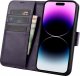 iCarer iCarer Wallet Case 2in1 etui iPhone 14 Pro skórzany pokrowiec z klapką Anti-RFID ciemnofioletowy (WMI14220726-DP) 2