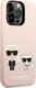 Karl Lagerfeld Karl Lagerfeld KLHMP14LSSKCI iPhone 14 Pro 6,1" hardcase jasnoróżowy/light pink Silicone Karl & Choupette Magsafe NoSize 3
