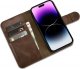 iCarer iCarer Oil Wax Wallet Case 2in1 etui iPhone 14 Pro Max skórzany pokrowiec z klapką Anti-RFID brązowy (WMI14220724-BN) 9