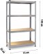 Plonos Regał metalowy magazynowy 150 x 75 x 30 470000 11