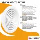 AWENTA Kratka wentylacyjna Awenta T76 MINI-AWENT fi80mm TUOS. biała 5