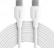 Kabel USB LDNIO USB-C - USB-C 1 m Biały (6933138691342) 1