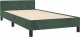vidaXL vidaXL Rama łóżka z zagłówkiem, ciemnozielona, 100x200 cm, aksamitna 4