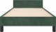 vidaXL vidaXL Rama łóżka z zagłówkiem, ciemnozielona, 100x200 cm, aksamitna 5