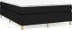 vidaXL Łóżko kontynentalne, czarne, tapicerowane tkaniną, 140x200 cm 2