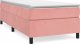 vidaXL vidaXL Łóżko kontynentalne, różowa, 90x200 cm, tapicerowana aksamitem 2