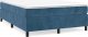 vidaXL vidaXL Łóżko kontynentalne, ciemnoniebieska, 140x190cm obite aksamitem 2