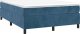 vidaXL vidaXL Łóżko kontynentalne, ciemnoniebieska, 140x190cm obite aksamitem 3