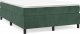 vidaXL vidaXL Łóżko kontynentalne, ciemnozielona, 140x200 cm, obite aksamitem 2