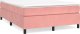 vidaXL vidaXL Łóżko kontynentalne, różowa, 140x200 cm, tapicerowana aksamitem 2