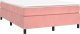 vidaXL vidaXL Łóżko kontynentalne, różowa, 140x200 cm, tapicerowana aksamitem 3
