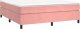 vidaXL vidaXL Łóżko kontynentalne, różowa, 160x200 cm, tapicerowana aksamitem 3