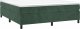 vidaXL vidaXL Łóżko kontynentalne, ciemnozielona, 200x200 cm, obite aksamitem 3